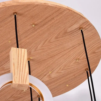 Modern minimalist ring led stair chandelier bedroom pendant light