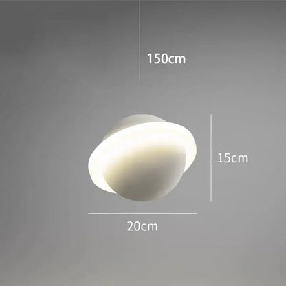 Modern white planetary led staircase chandelier living room pendant