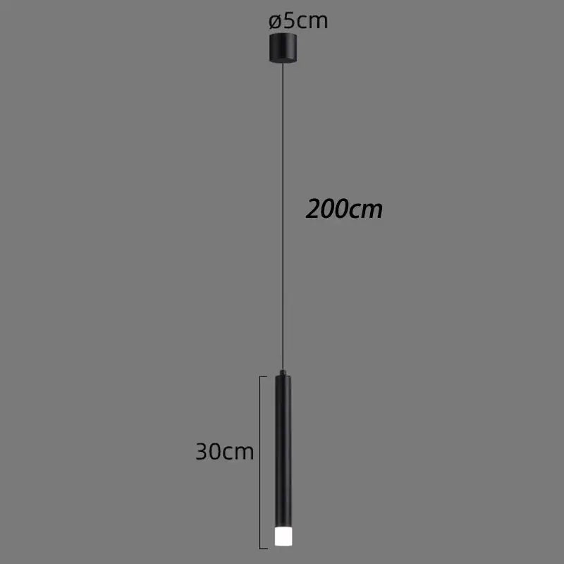 Modern black led staircase chandeliers for living room decor