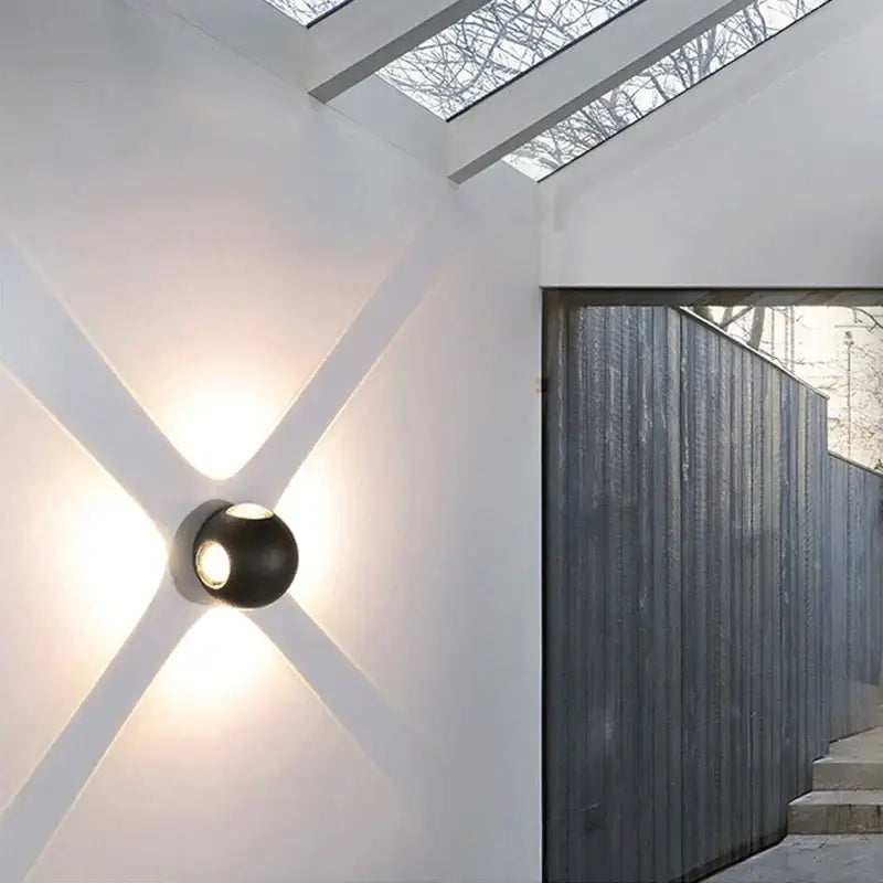 Modern black & silver led starlight wall lamp for corridor
