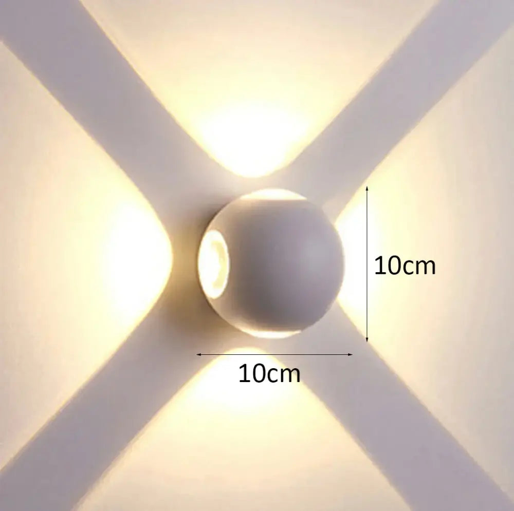 Modern black & silver led starlight wall lamp for corridor