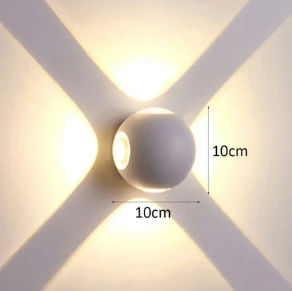 Modern black & silver led starlight wall lamp for corridor