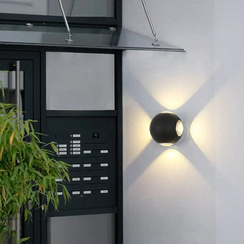 Modern black & silver led starlight wall lamp for corridor