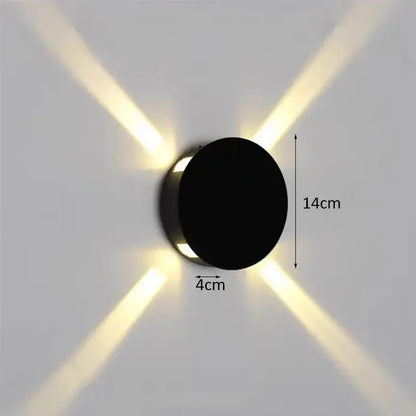 Modern black & silver led starlight wall lamp for corridor
