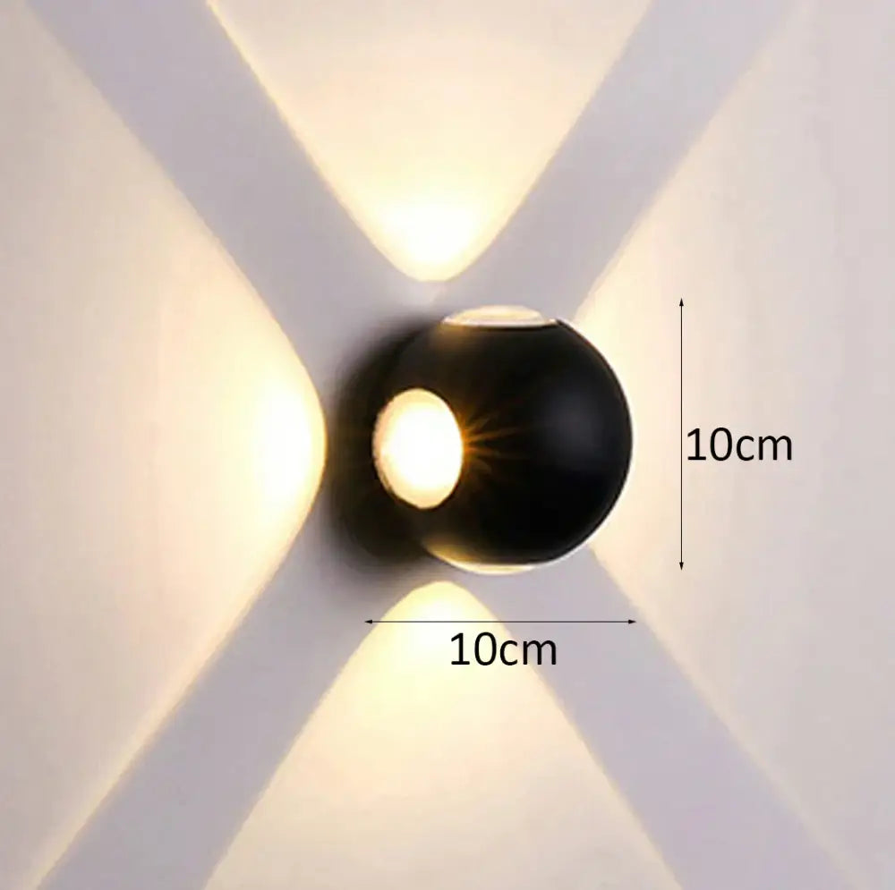 Modern black & silver led starlight wall lamp for corridor