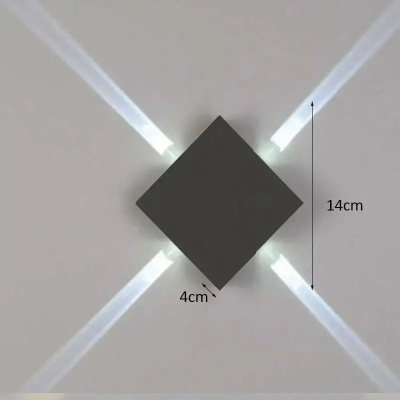 Modern black & silver led starlight wall lamp for corridor