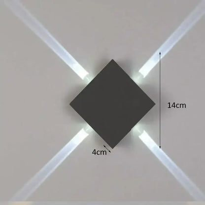 Modern black & silver led starlight wall lamp for corridor