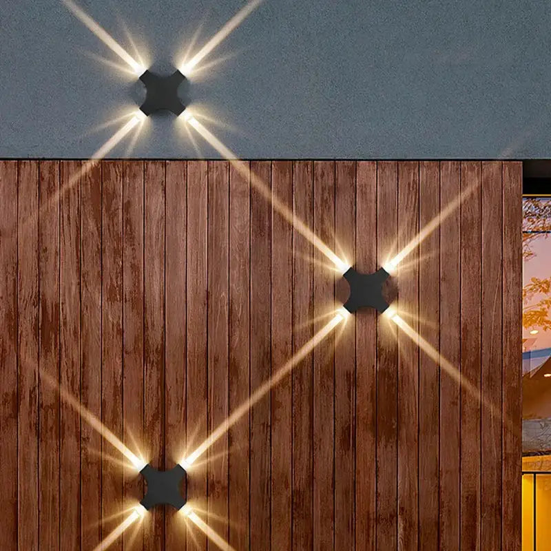 Modern black & silver led starlight wall lamp for corridor