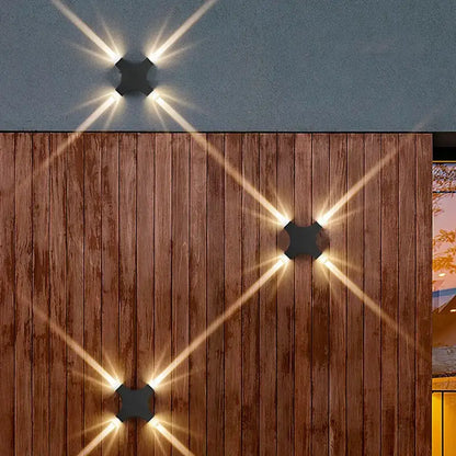 Modern black & silver led starlight wall lamp for corridor