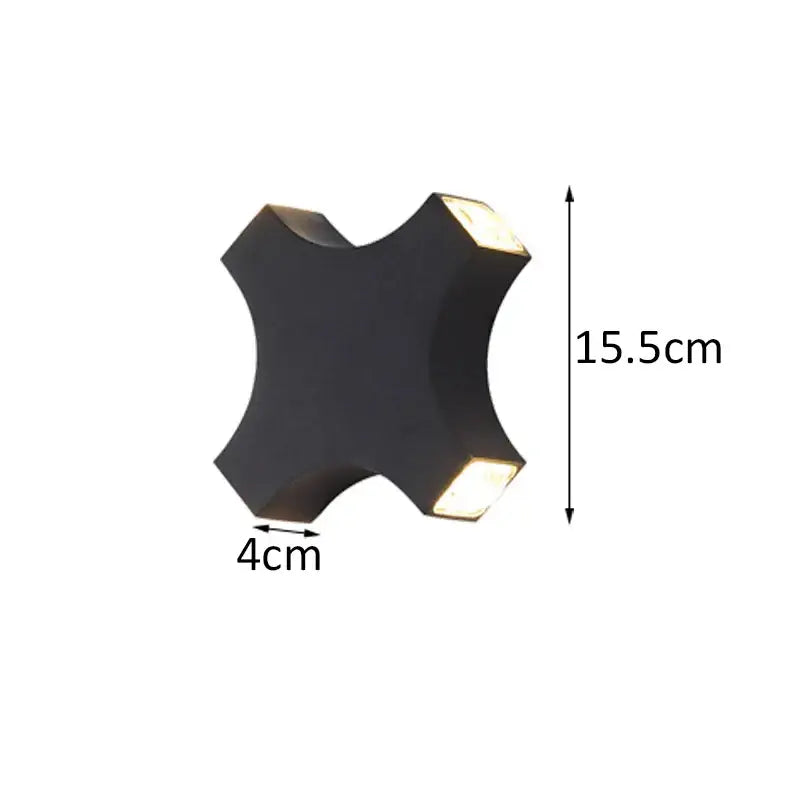Modern black & silver led starlight wall lamp for corridor