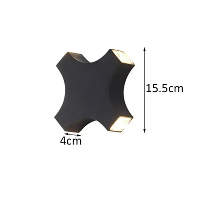 Modern black & silver led starlight wall lamp for corridor