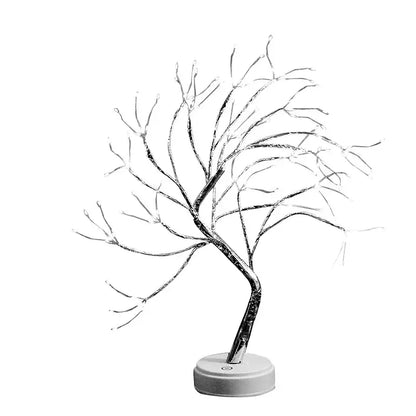 Led starry tree table lamp bedroom fairy night light