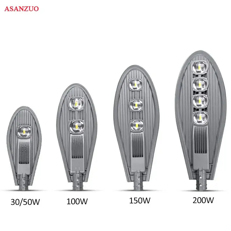 Gray ribbed three bulb led street light garden outdoor lamp