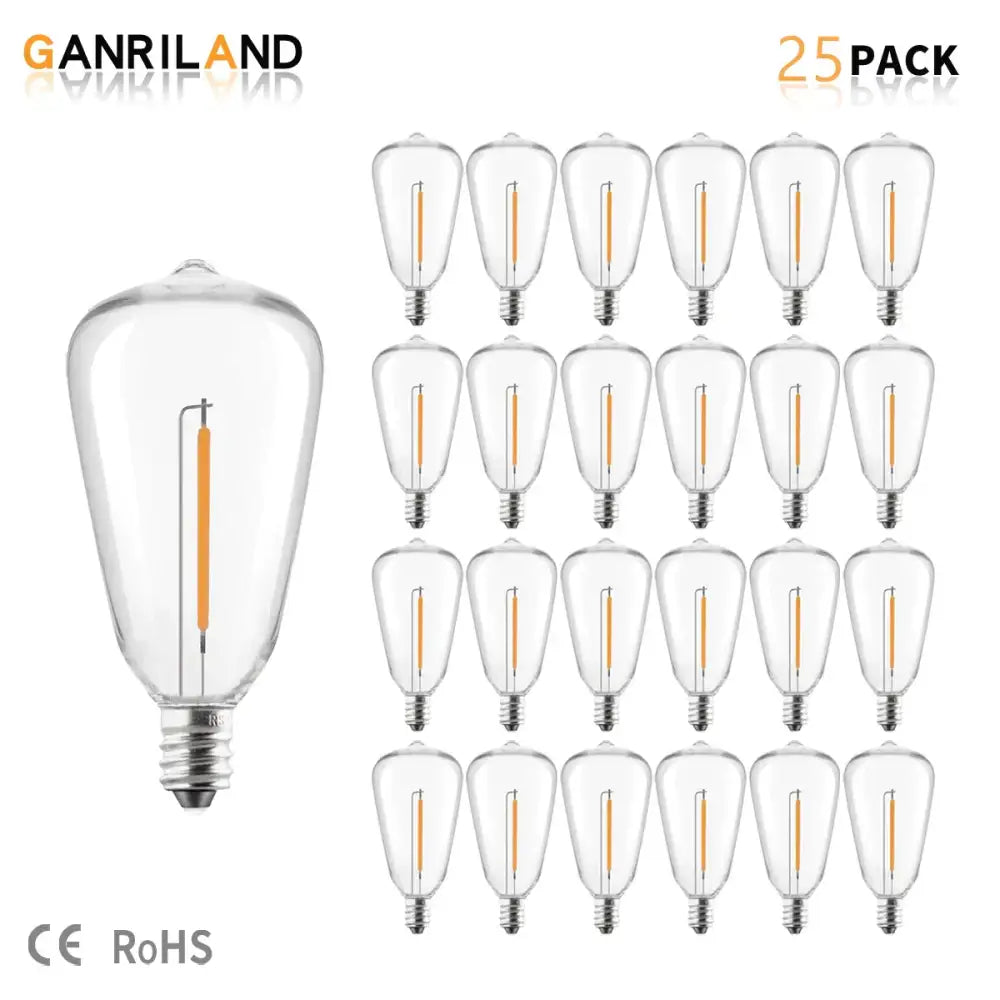 Vintage warm edison led string light bulb outdoor patio decor