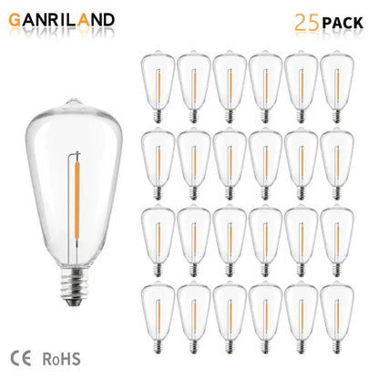 Vintage warm edison led string light bulb outdoor patio decor