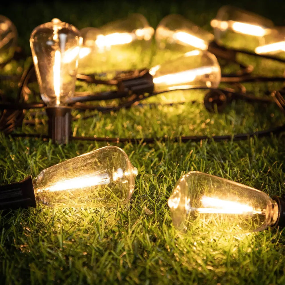 Vintage warm edison led string light bulb outdoor patio decor