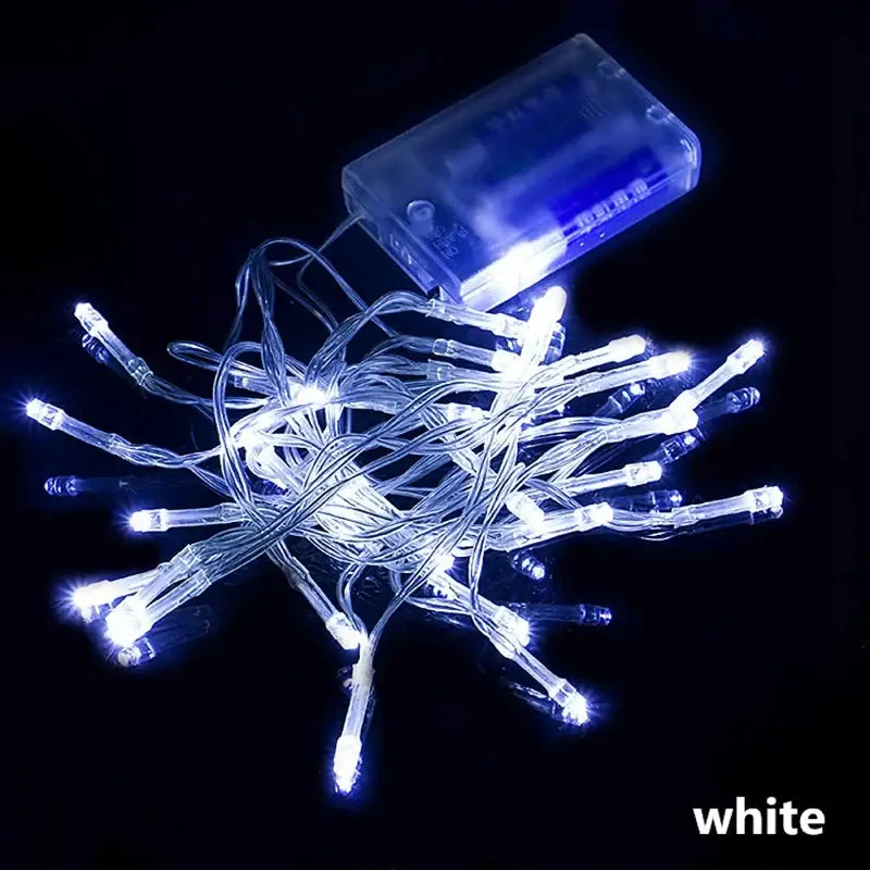 Warm white led string lights bedroom battery operated waterproof