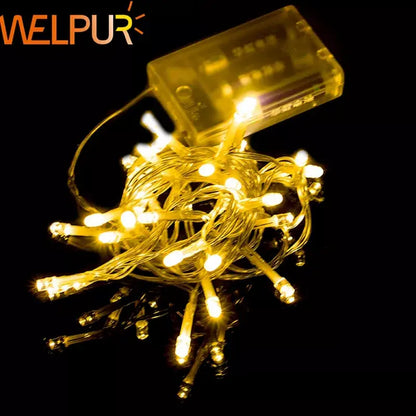 Warm white led string lights bedroom battery operated waterproof