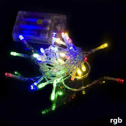 Warm white led string lights bedroom battery operated waterproof