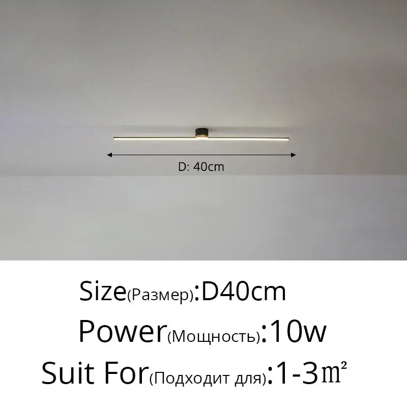 Modern white & gold led strip ceiling light bedroom