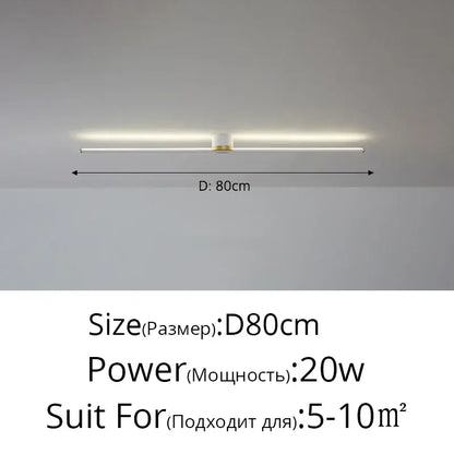 Modern white & gold led strip ceiling light living room ambience