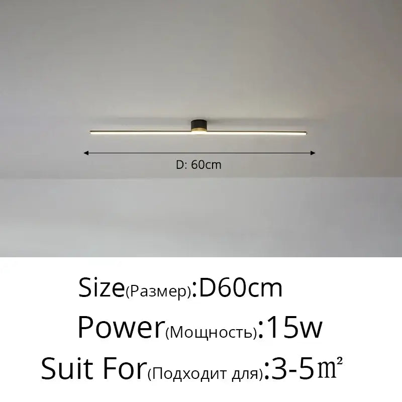 Modern white & gold led strip ceiling light living room ambience