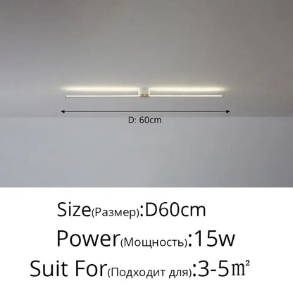 Modern white & gold led strip ceiling light living room ambience