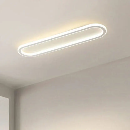 Modern oval black led strip ceiling lights for bedroom living room