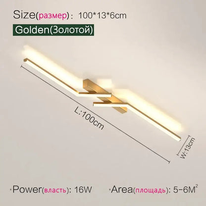 Modern black & white led strip ceiling lights corridor minimalist