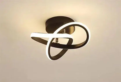 Modern gold & white led strip ceiling lights for living room