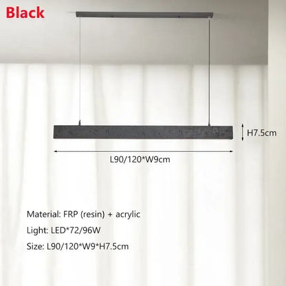 Modern off white strip chandelier pendant lights dining room