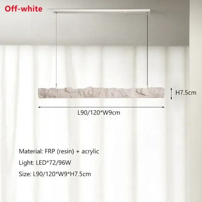 Modern off white strip chandelier pendant lights dining room