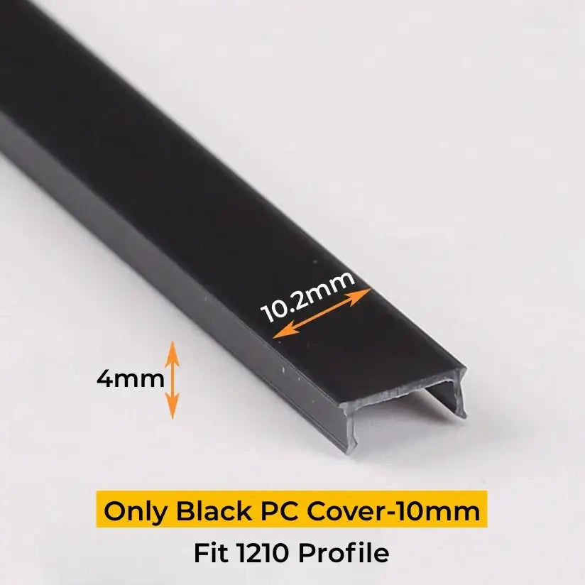Black pc & silicone led strip channel diffuser for living room light