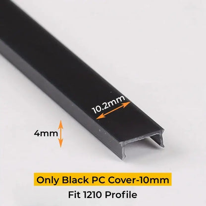 Black pc & silicone led strip channel diffuser for living room light
