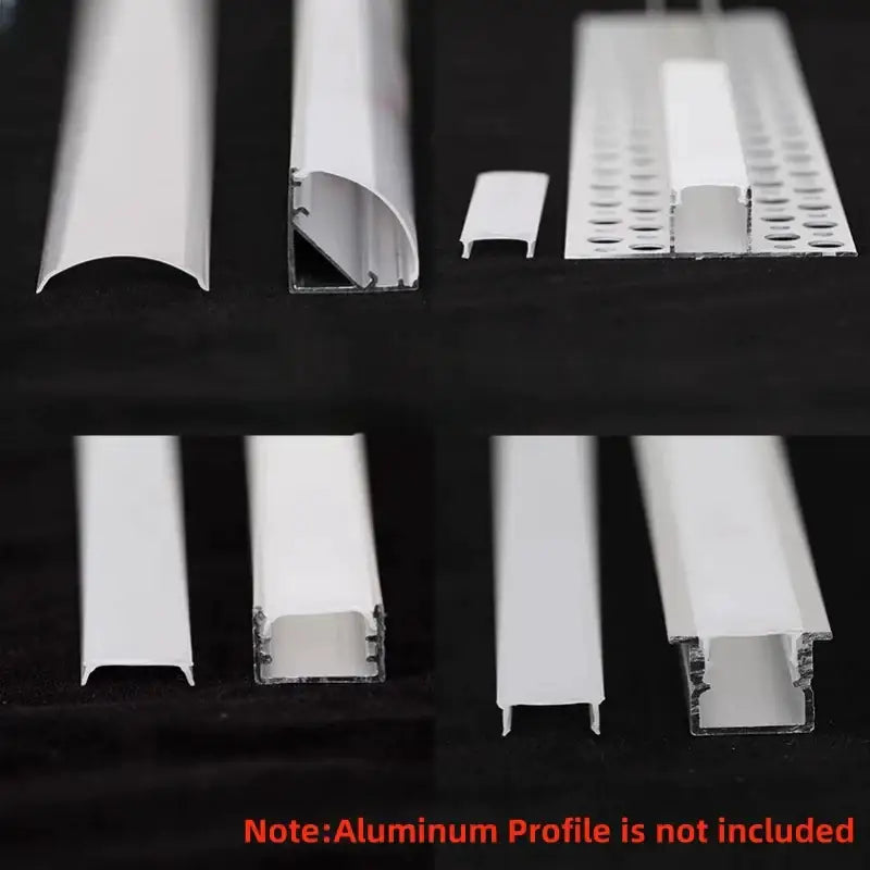 Black pc & silicone led strip channel diffuser for living room light