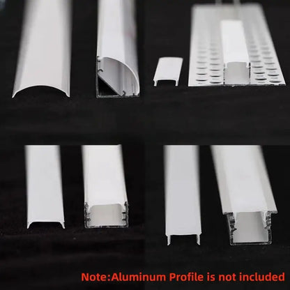 Black pc & silicone led strip channel diffuser for living room light