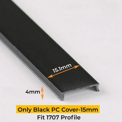 Black pc & silicone led strip channel diffuser for living room light