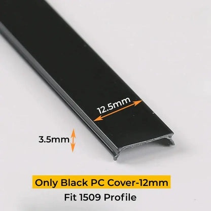 Black pc & silicone led strip channel diffuser for living room light