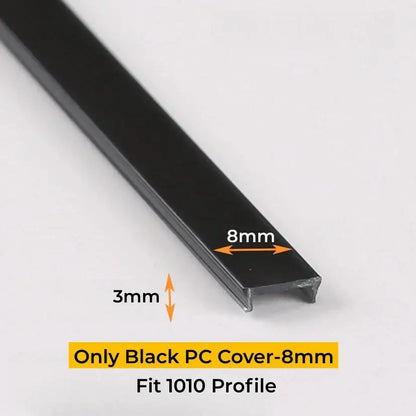 Black pc & silicone led strip channel diffuser for living room light