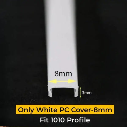 Black pc & silicone led strip channel diffuser for living room light