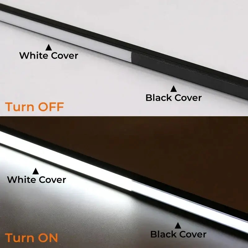 Black pc & silicone led strip channel diffuser for living room light