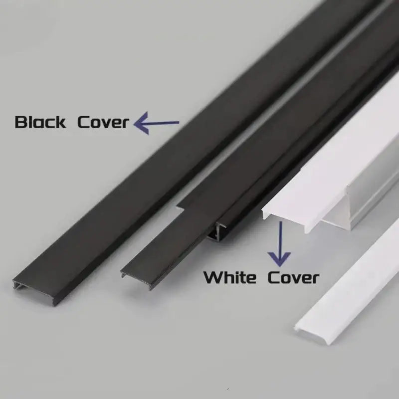 Black pc & silicone led strip channel diffuser for living room light