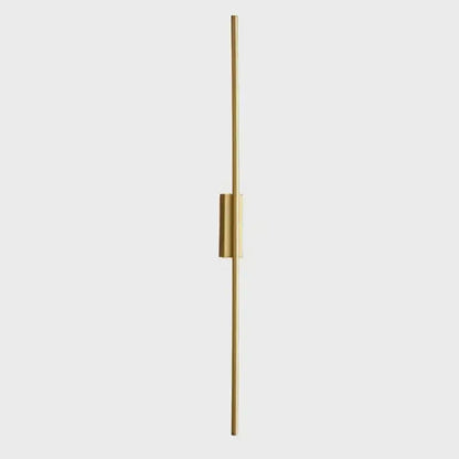Modern minimalist black & gold led strip copper wall lamp bedroom