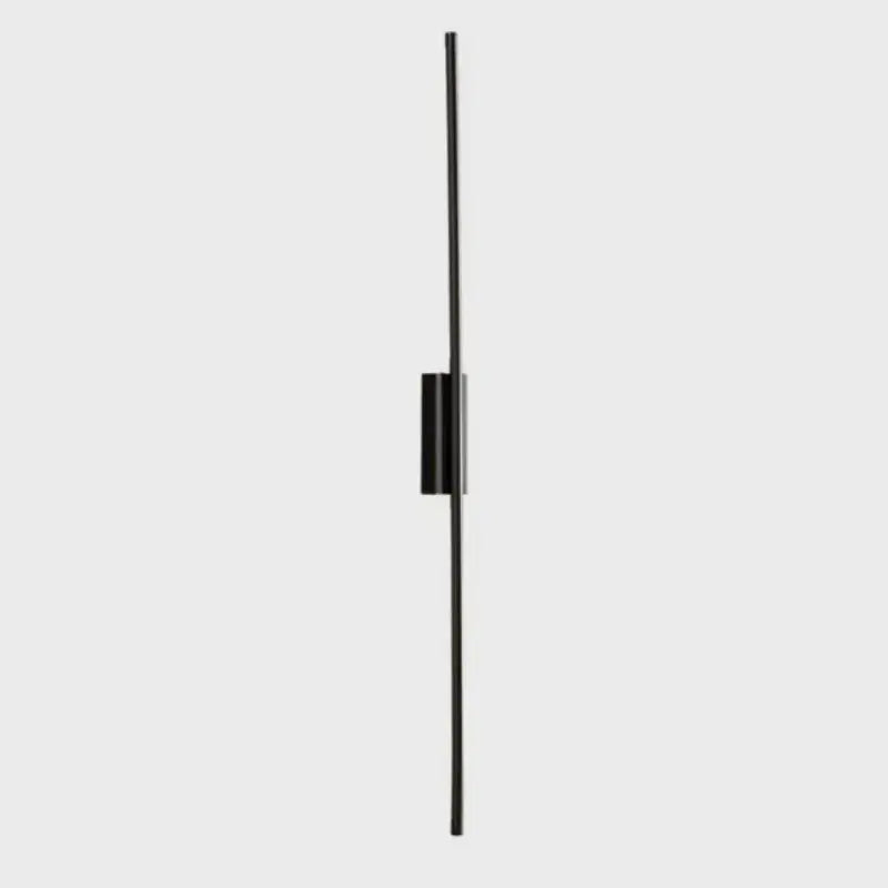 Modern minimalist black & gold led strip copper wall lamp bedroom