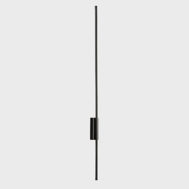 Modern minimalist black & gold led strip copper wall lamp bedroom