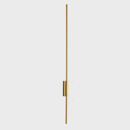 Modern minimalist black & gold led strip copper wall lamp bedroom