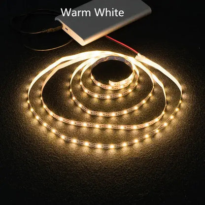 Flexible warm white led strip light bedroom battery powered pack