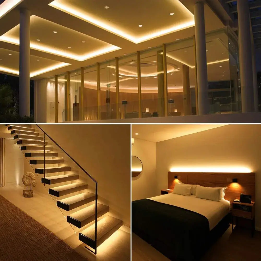 Flexible warm white led strip light bedroom battery powered pack