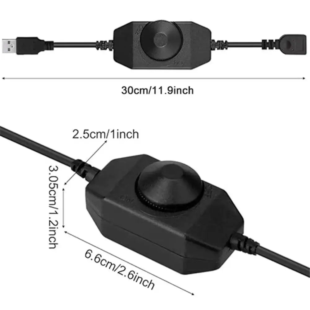 Black & white usb led strip lights dimmer switch – living room adapter