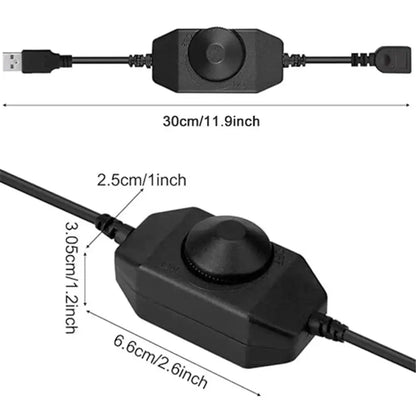 Black & white usb led strip lights dimmer switch – living room adapter